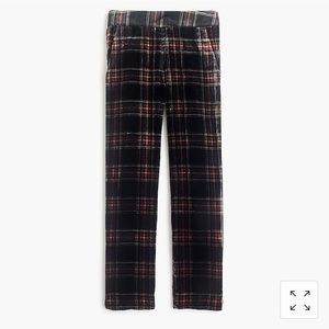 J. CREW Plaid Velvet Pull On Pants